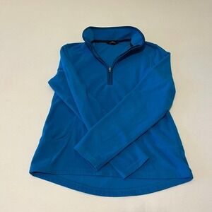 5/ $25 Lands' End Blue Fleece Zip Top Womens XS